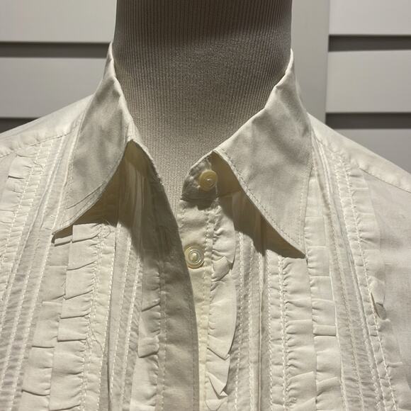 Gap white 100% Cotton buttoned Long Sleeve Blouse - Picture 4 of 6